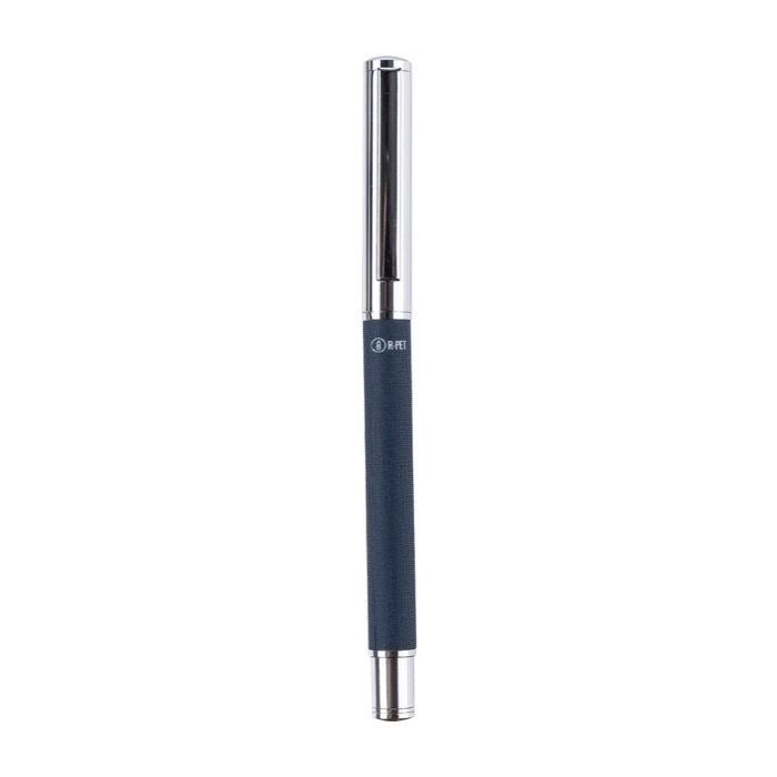 Stylo roller en laiton et RPET personnalisable encre bleue