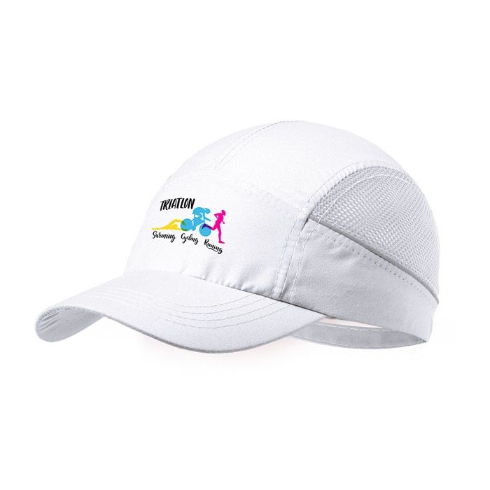 Casquette de sport en microfibre avec filet sur les côtés