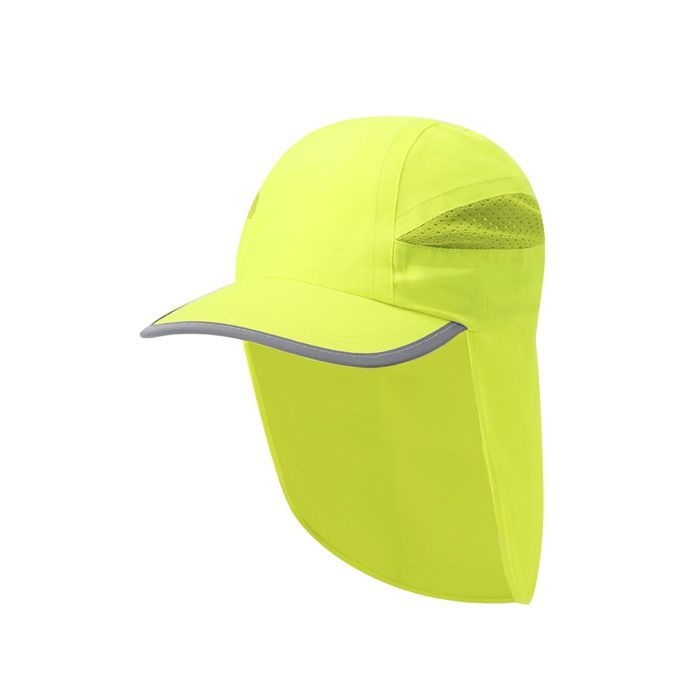 Casquette fluorescente ajustable et respirante avec rabat arrière
