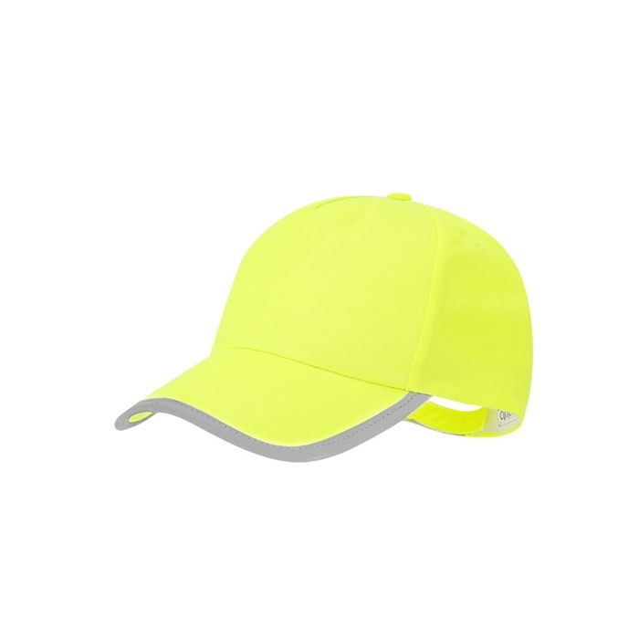 Casquette fluorescente pour enfant en polyester avec fermeture velcro