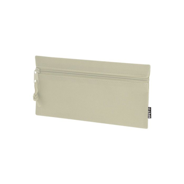 Trousse rectangulaire en RPET avec fermeture éclair assortie