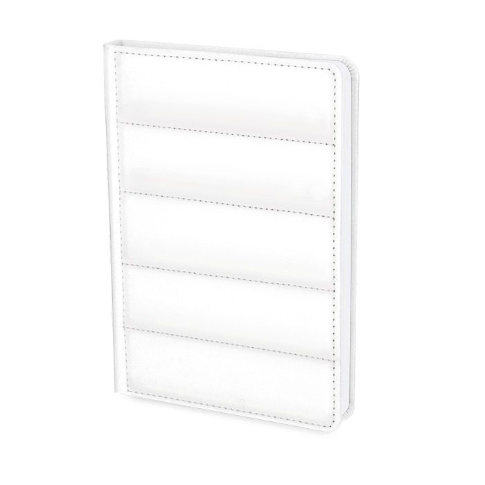 Carnet avec couverture matelassée en similicuir, pages lignées A5