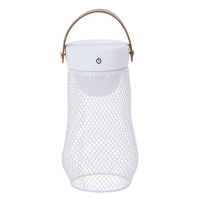 Lampe avec un design en métal avec anse supérieure en PU