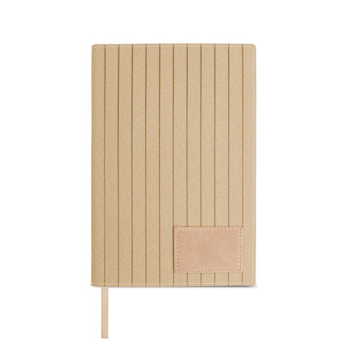 Carnet en PU texturé avec patch personnalisable A5 pages lisses