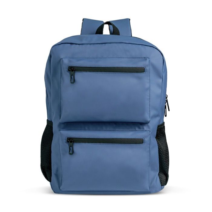 Sac à dos en cuir PU avec poches frontales et latérales en mesh 15,6’’