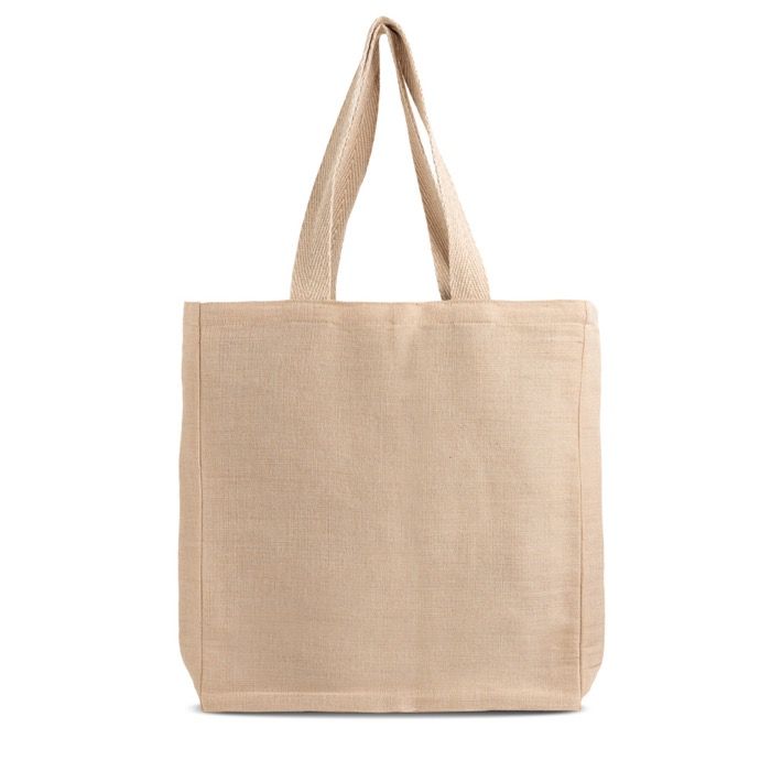 Grand sac écologique idéal pour les courses, fabriqué en jute