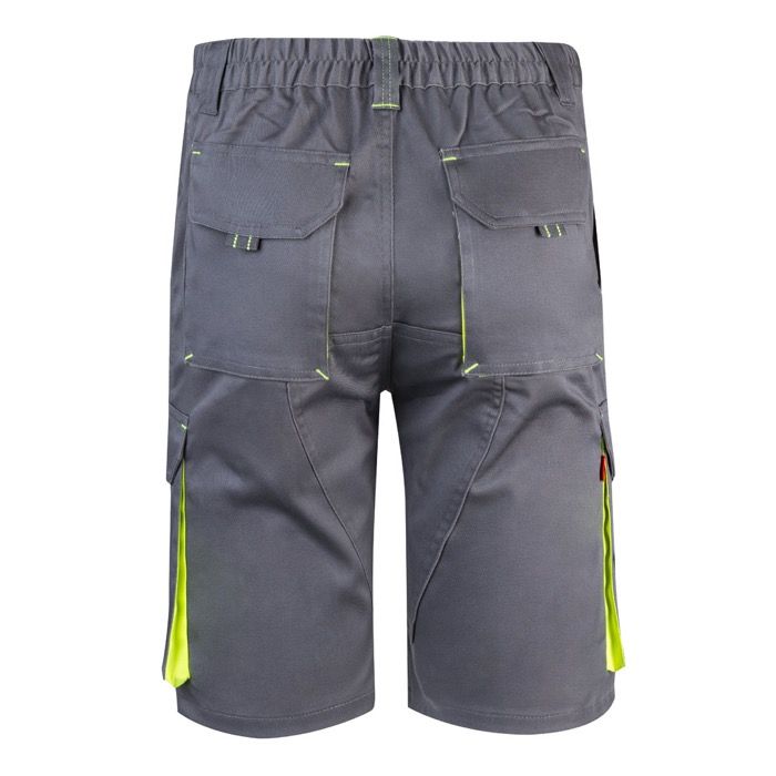 Bermuda de travail élastique multipoches bicolore 240 g/m² 
