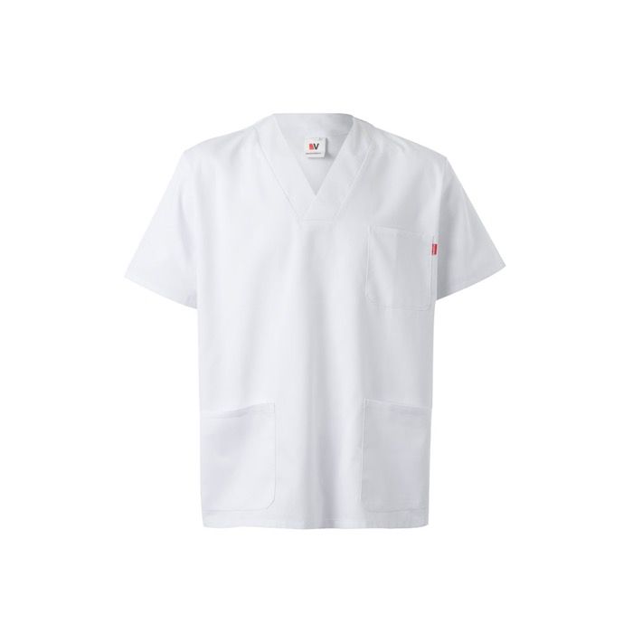 Tunique en sergé à manches courtes polyester et coton 190 g/m² 