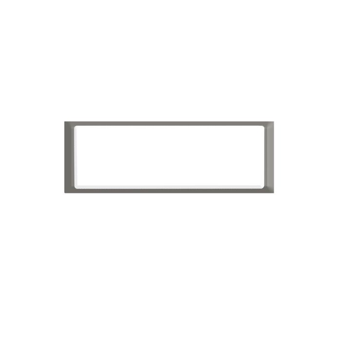 Plaque d’identification argent mat et fermeture magnétique 6,4x2,2 cm