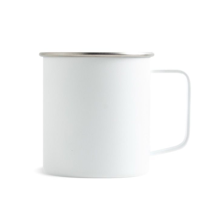 Tasse en acier inoxydable recyclé au design moderne avec anse, 400 ml
