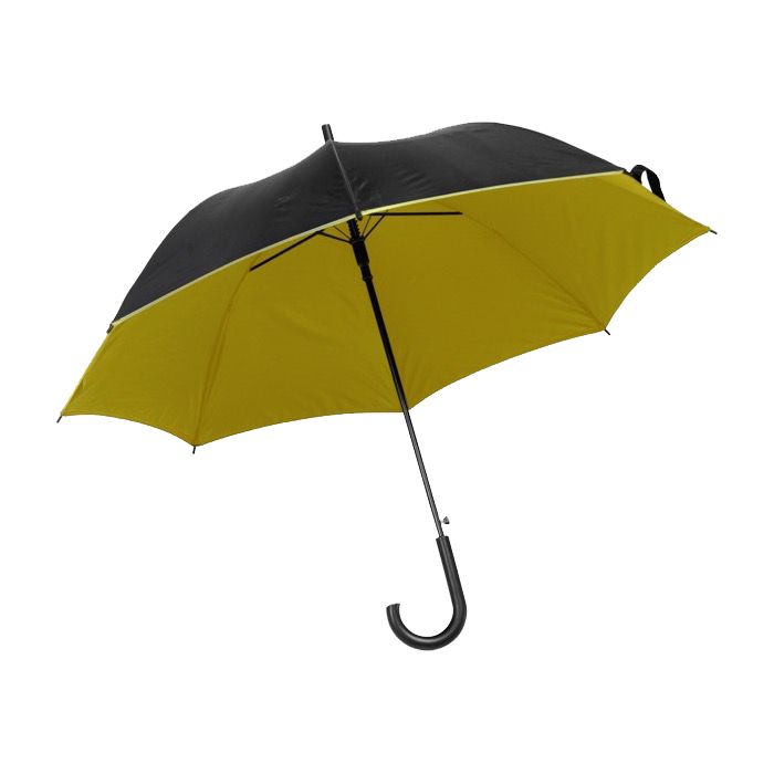 Parapluie noir à 8 panneaux avec intérieur coloré, Ø103 cm