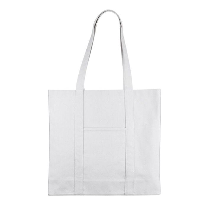 Sac grand format en coton recyclé avec poignées longues 360 g/m2
