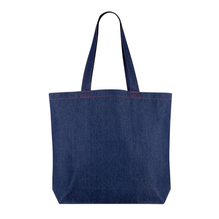 Sac en denim recyclé avec poignées longues 280 g/m2
