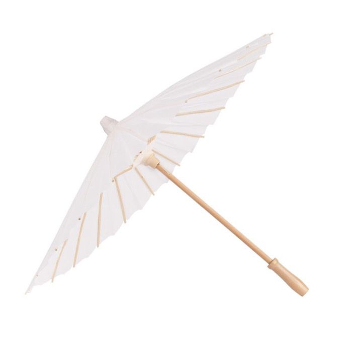 Ombrelle élégante en papier blanc, idéal pour les mariages