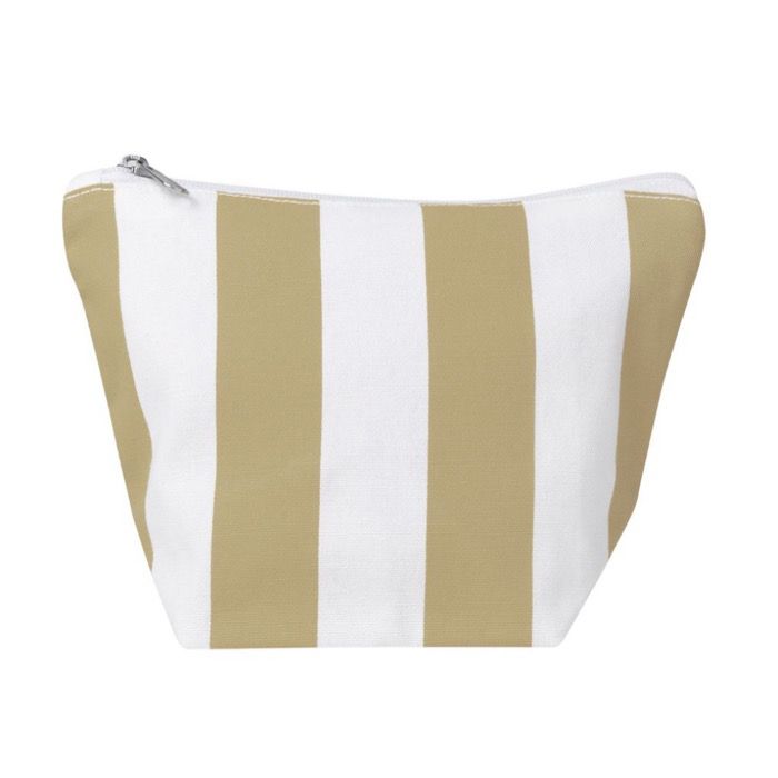 Trousse en coton recyclé avec rayures verticales