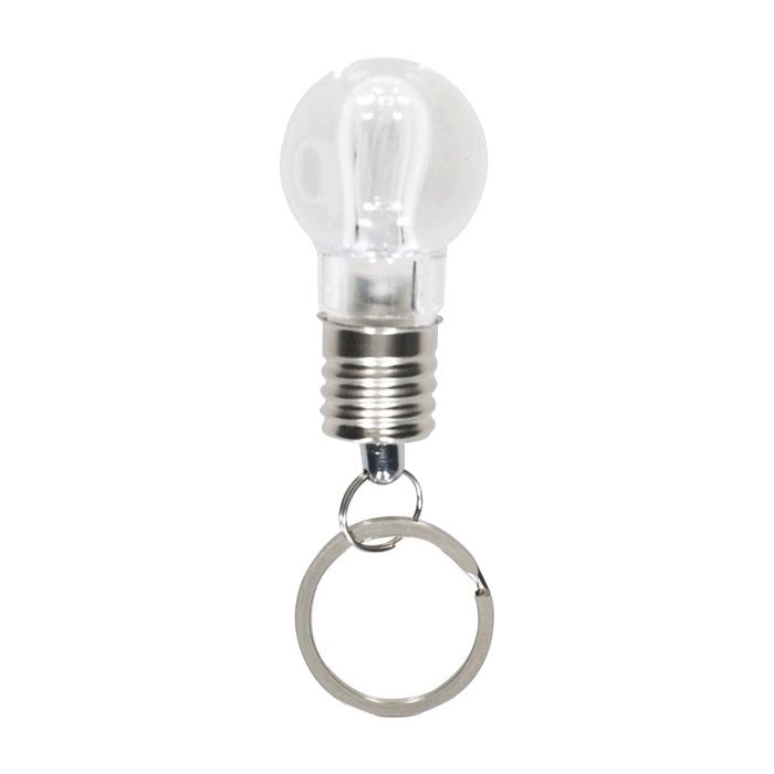 Porte-clés lampe en forme d’ampoule avec lumière blanche