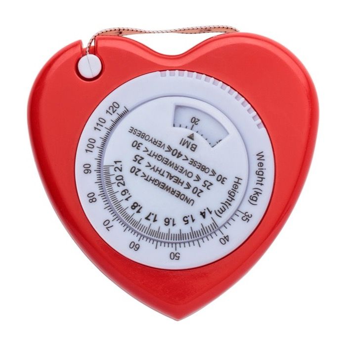 Mètre ruban en plastique en forme de cœur avec frein 1,5 m