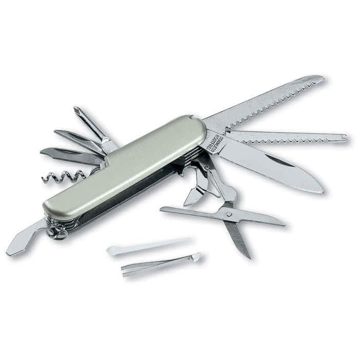 Canif publicitaire avec 13 fonctions couleur  argenté