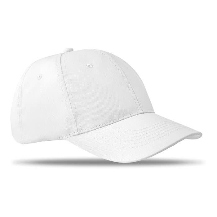 Casquette personnalisable à 6 panneaux vue avec zone d'impression