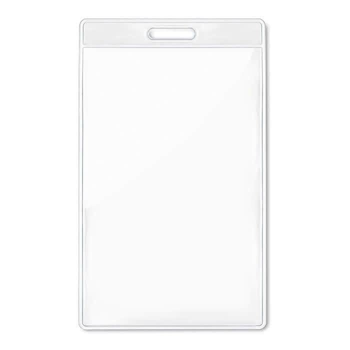 Porte-badge vertical transparent couleur transparent
