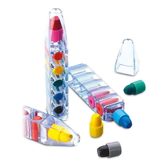 Boîte de crayons cires de couleur à offrir couleur  transparent