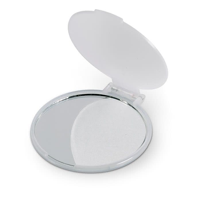 Miroir de poche publicitaire économique couleur  blanc