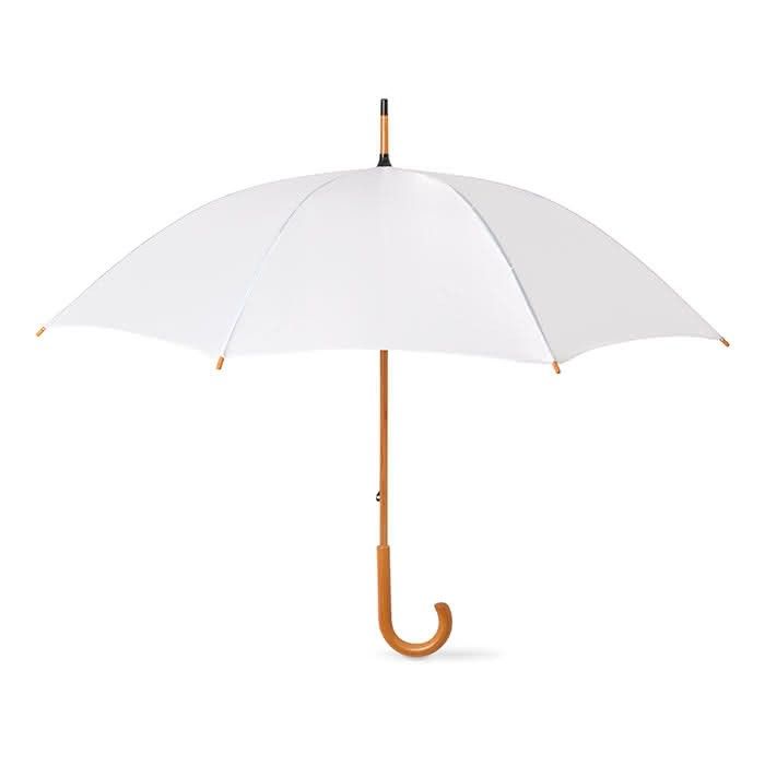 Parapluie personnalisé 23" avec manche en bois avec zone d'impression