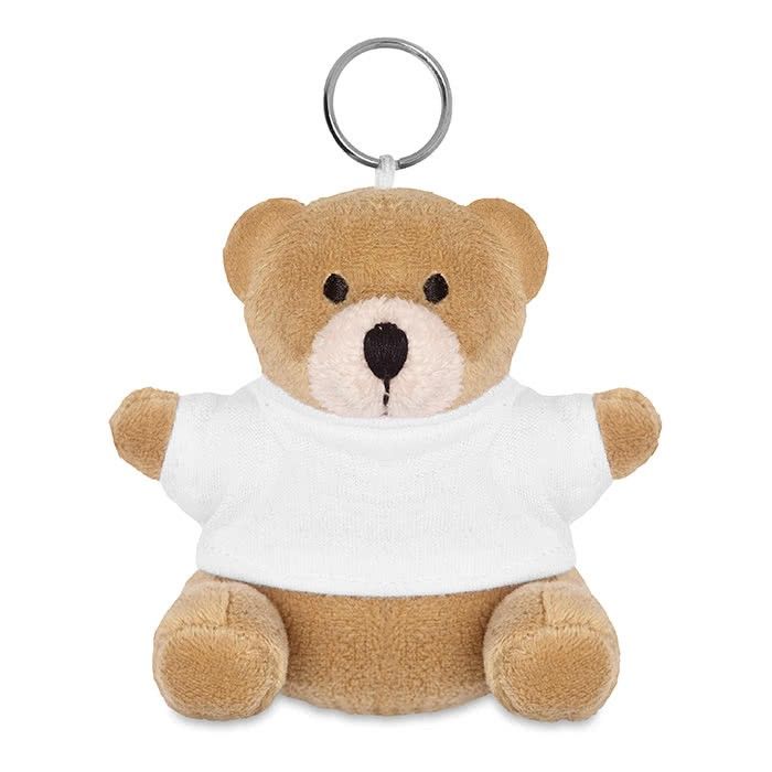 Porte-clés publicitaire avec ours en peluche couleur  bleu