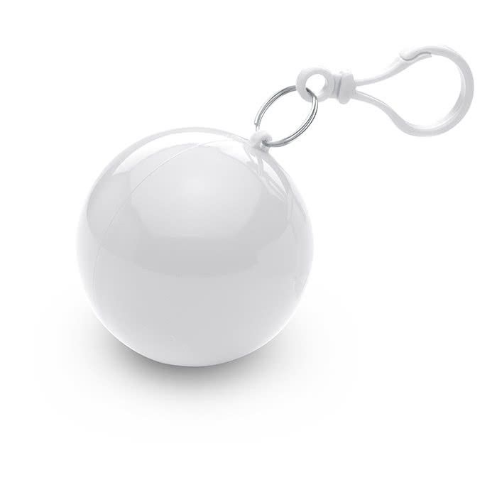 Imperméable publicitaire en boule ronde couleur  rouge deuxième vue