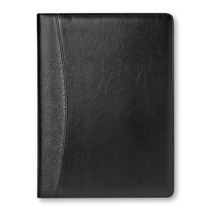 Portfolio publicitaire avec calculatrice couleur  noir