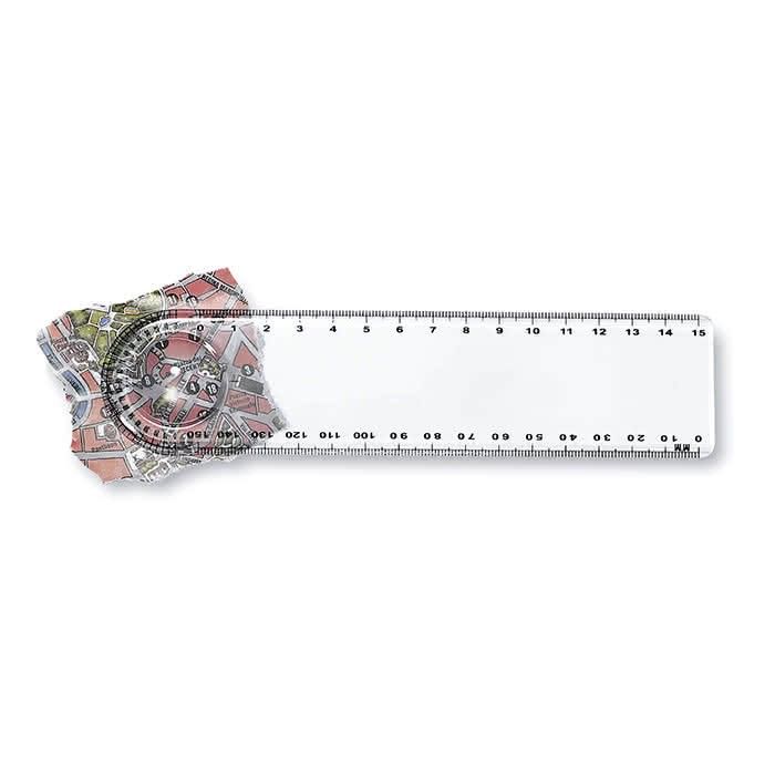 Règle publicitaire avec loupe