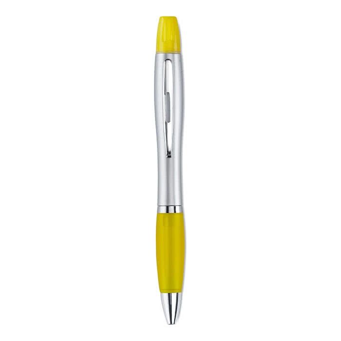 2 en 1 stylo de couleur avec phosphore couleur  jaune