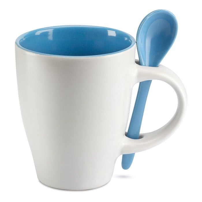Tasse personnalisée avec cuillère de 250 ml avec zone d'impression