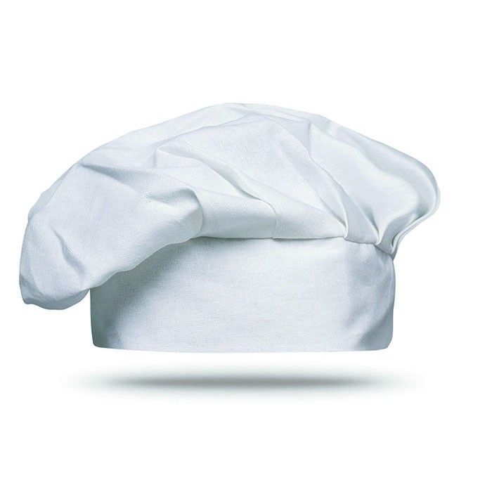 Toque de chef publicitaire en coton avec zone d'impression