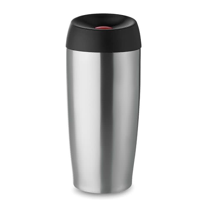 Tasse thermos  avec sécurité 400ml couleur  argenté mat