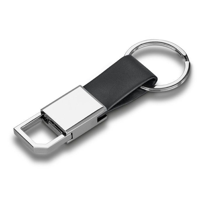 Porte-clé avec fermeture avec un mousqueton couleur noir