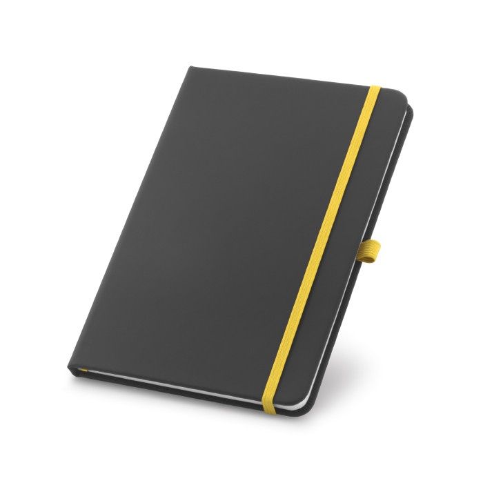 Carnet publicitaire A5 avec un support pour le stylo couleur rouge
