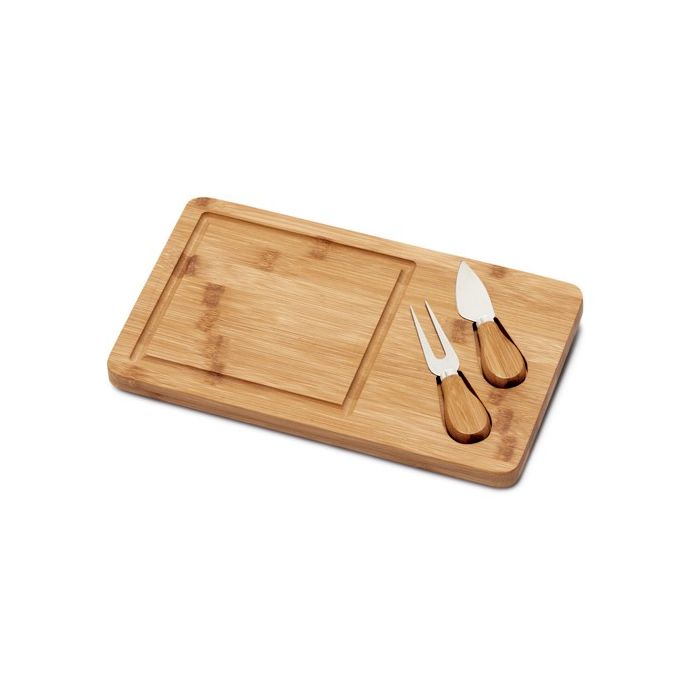 Planche à découper publicitaire pour le fromage couleur bois