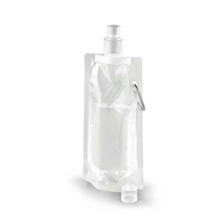Gourde plastique personnalisable pliable avec zone d'impression