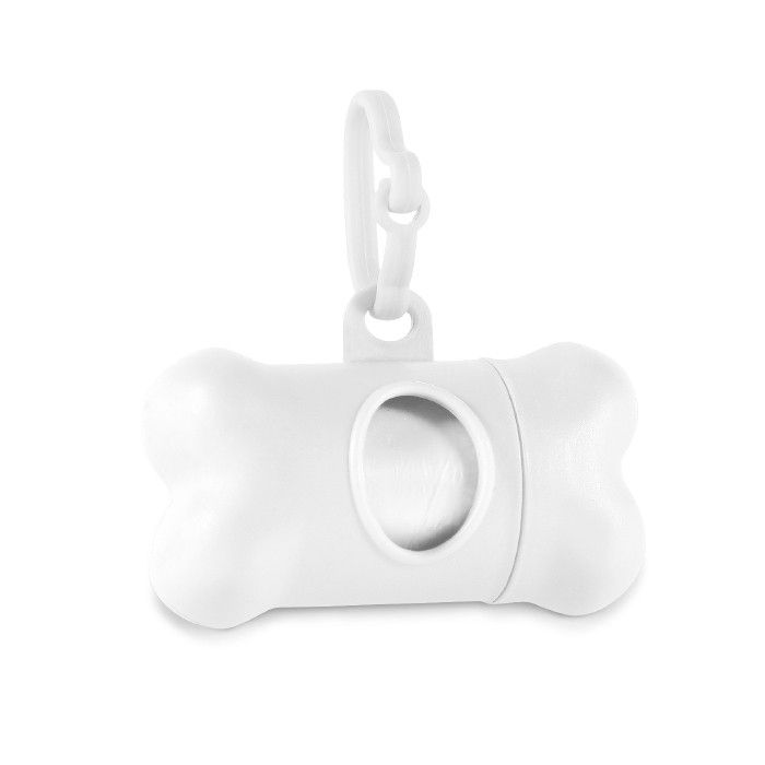 Porte-sacs en forme d'os avec zone d'impression