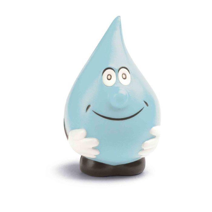 Balle anti-stress en forme de goutte d'eau couleur bleu ciel