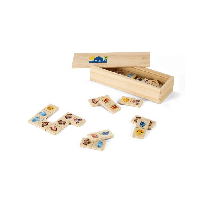 Jeu de dominos personnalisé pour enfant couleur bois
