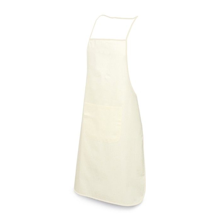 Superbe tablier en coton avec une poche couleur bleu