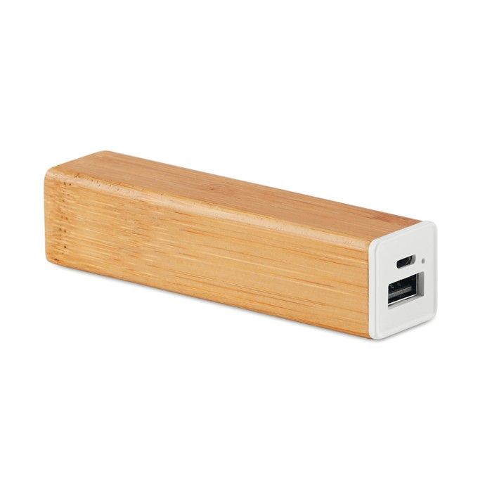 Power Bank personnalisée en bois couleur bois