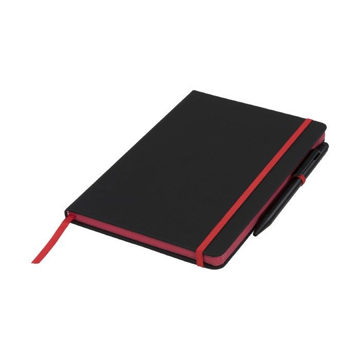 Carnet publicitaire A5 avec détail de couleurs couleur rouge
