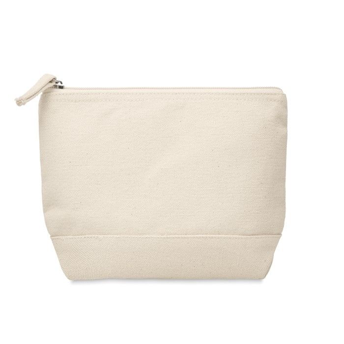 Trousse de toilette personnalisable en coton avec zone d'impression