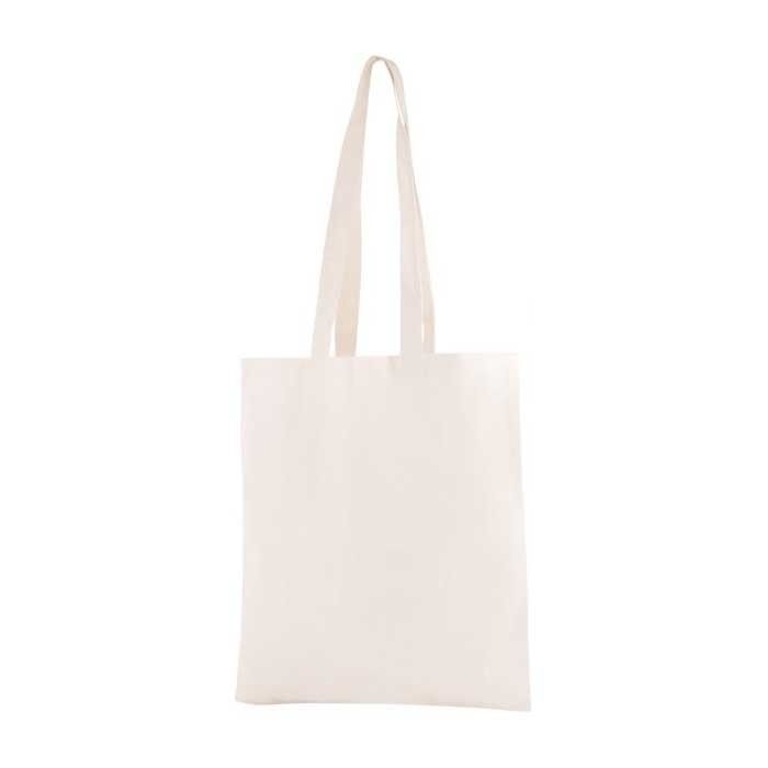 Sac tissu personnalisé avec le logo vue avec zone d'impression