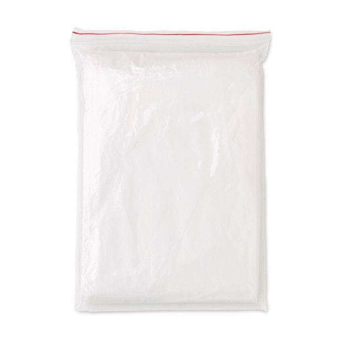 Imperméable pliable biodéagradable couleur transparent quatrième vue avec logo