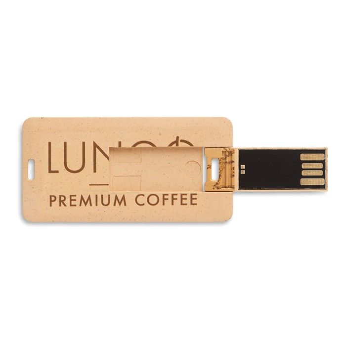 Petite carte USB plate écologique avec zone d'impression