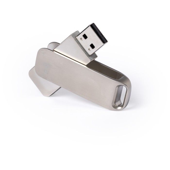 Clé USB métallique avec le logo de l'entreprise avec zone d'impression